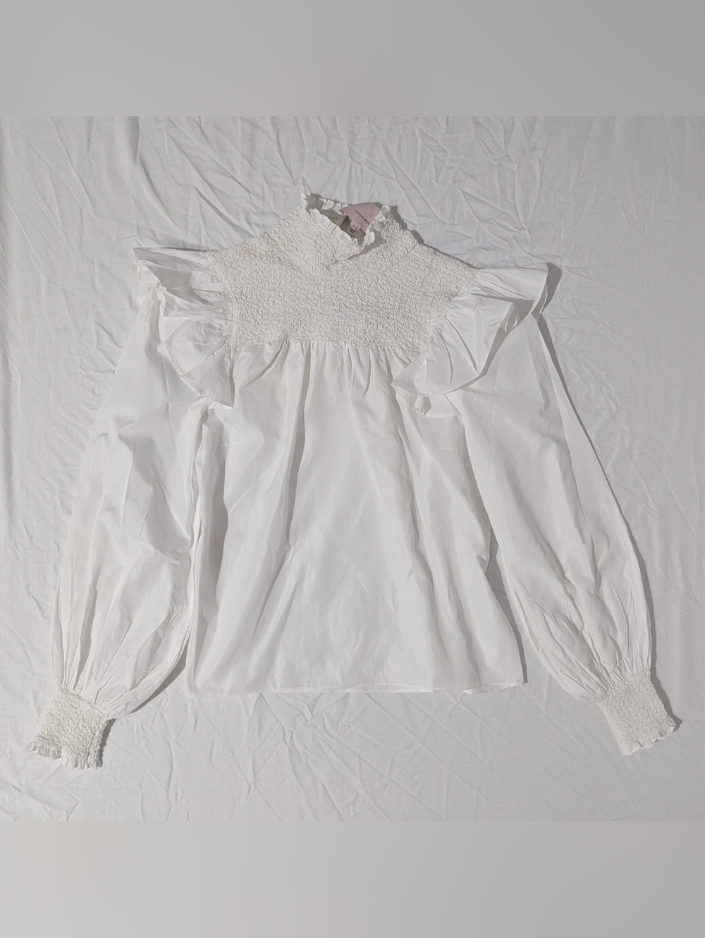 Cinq à Sept Women's Long Sleeve River Top White Size XXS